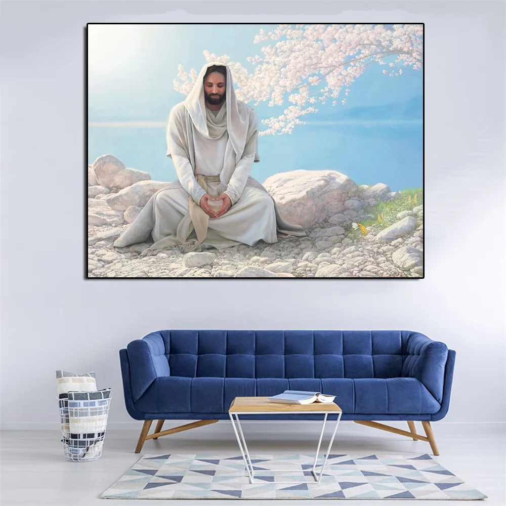 Ježiš, Milujem Ťa, Maľba Boh Plagát Vintage Umelecké Plátno Tlačiť Stene Obraz Moderného Domova Miestnosti Dekorácie