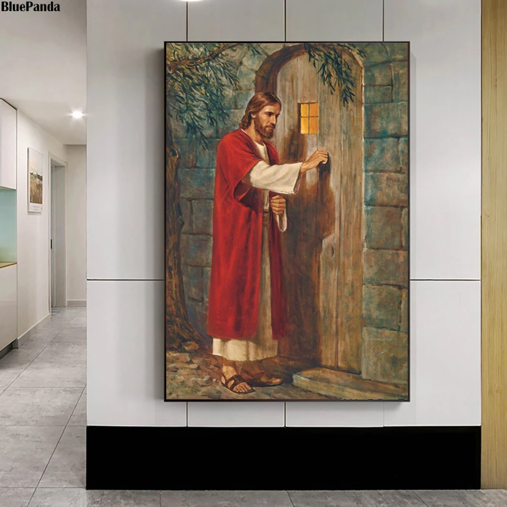 Ježiš Na Dvere Klopať Mormon Plátne, Plagát, Umenie, Maľovanie Všetkých Obrázok Tlače Obývacej Izby, Spálne Dekorácie