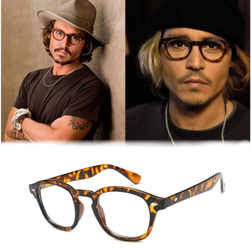 Johnny Depp Počítač Okuliare Mužov Retro Vintage Značky Okuliare Ženy Optické Divadlo Okuliare, Rám Anti Modré Svetlo Okuliare