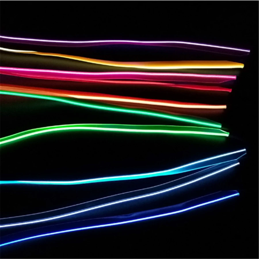 JXF Auto Svetlá Signál Dekoratívne Lampy Príslušenstvo vnútorné 5m Jazdy Okolia EL studenej linky DIY tabuli konzoly dvere univerzálny