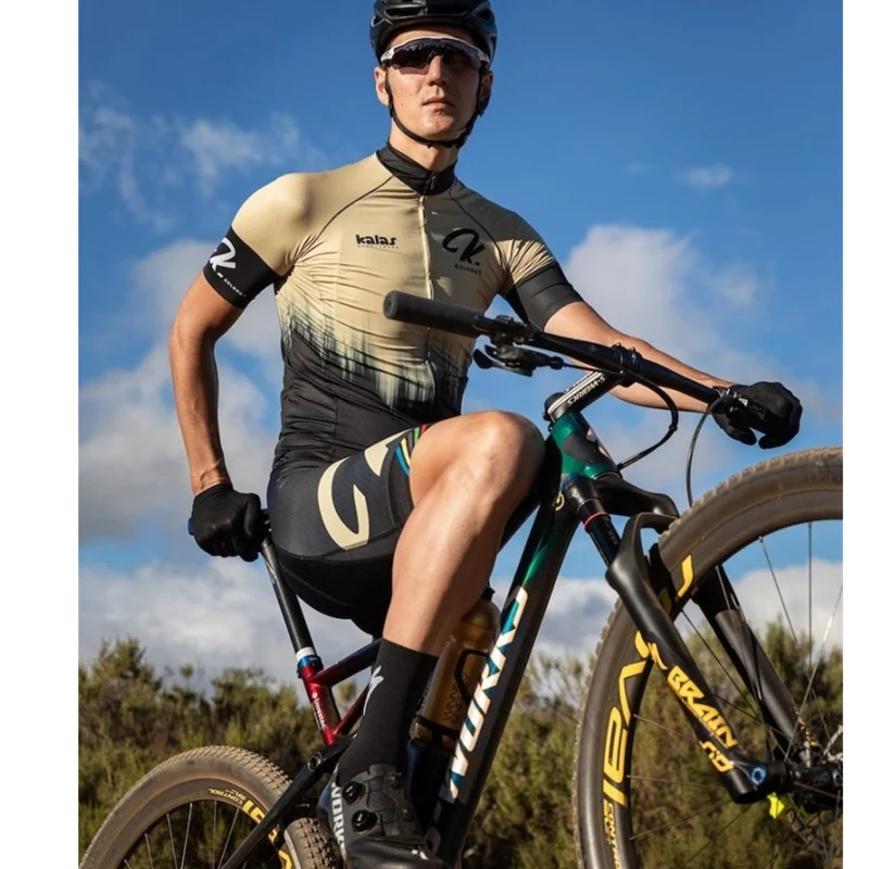 Kalaš cyklistika Dres oblek nohavice s náprsenkou krátke 2020 cyklistické pánske Krátke rukáv nastaviť letné vonkajšie Cyklus Oblečenie mtb súpravy pro team jednotné