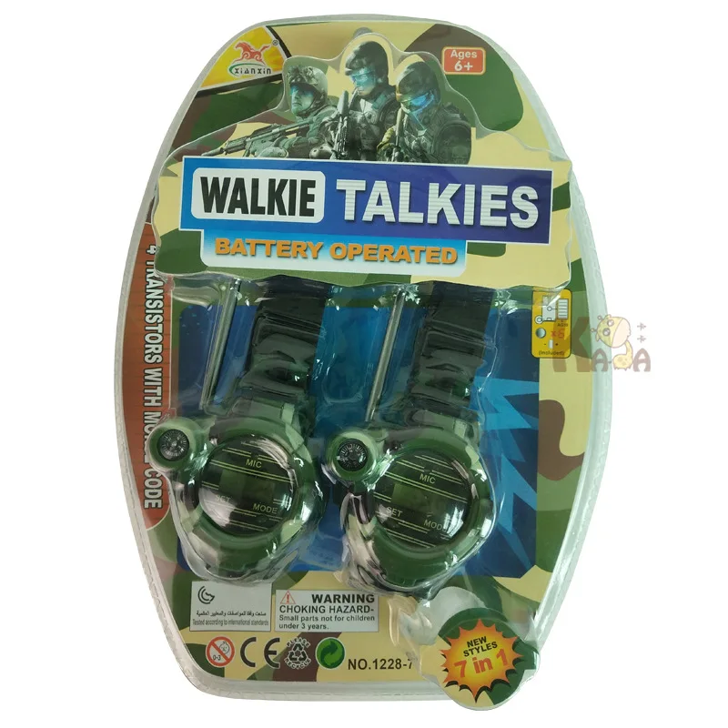 Kamufláž vojenské hodinky bezdrôtové walkie-talkie vonkajšie deti hračka communicator walkie talkie deti hračka inteligentné hry pre deti