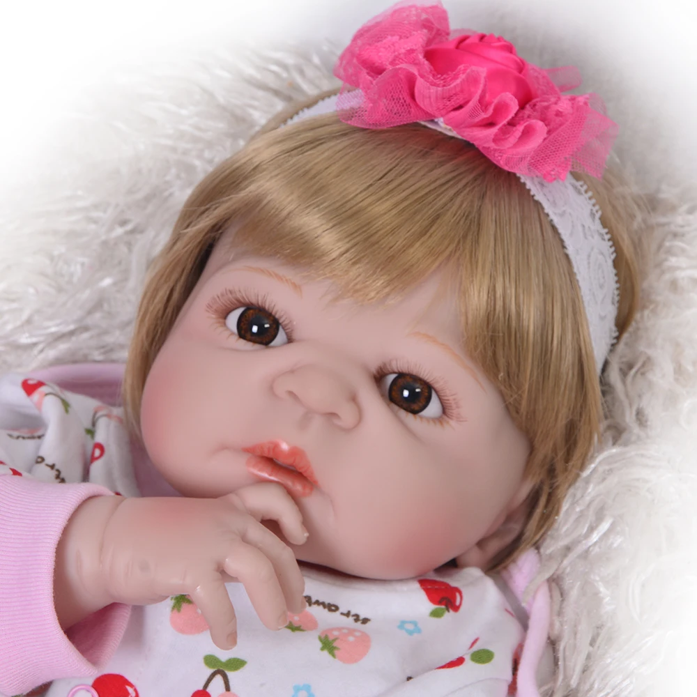 KEIUMI Krásne 57CM Reborn Baby Doll celého Tela Silikónové Realisticky Módne Dieťa Dievča Bábiku Pre Deti Darček k Narodeninám Kid Hry Hračka