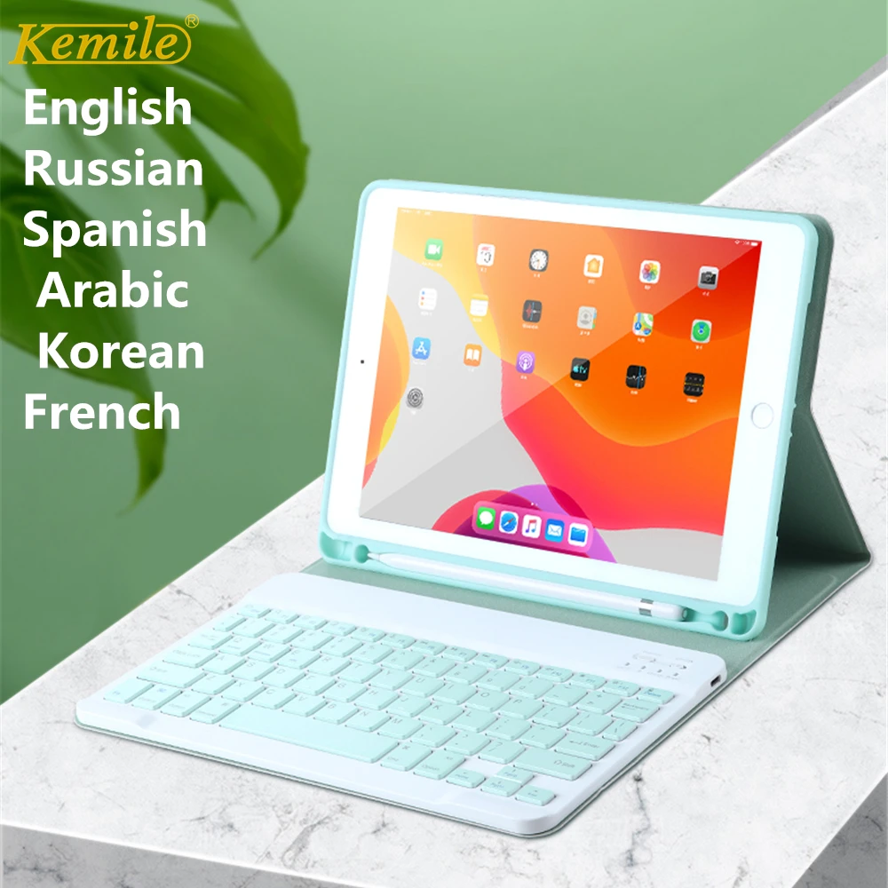 Keyboard Case For iPad 8. Generácie 10.2 2020 Vzduchu 3 10.5 Vzduchu 2 9.7 2018 Prípade Keyboard Case for iPad 7. 10.2 Pro 10.5 11 Kryt