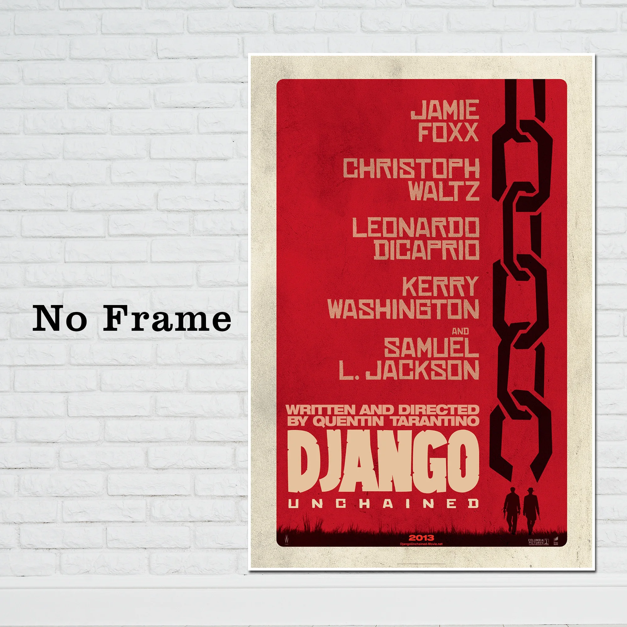 Klasické Filmové plátno Plagát Django Unchained Retro Umenie Výtlačkov Obrázkov Quentin Tarantino s masívneho dreva visí prejdite Plagáty