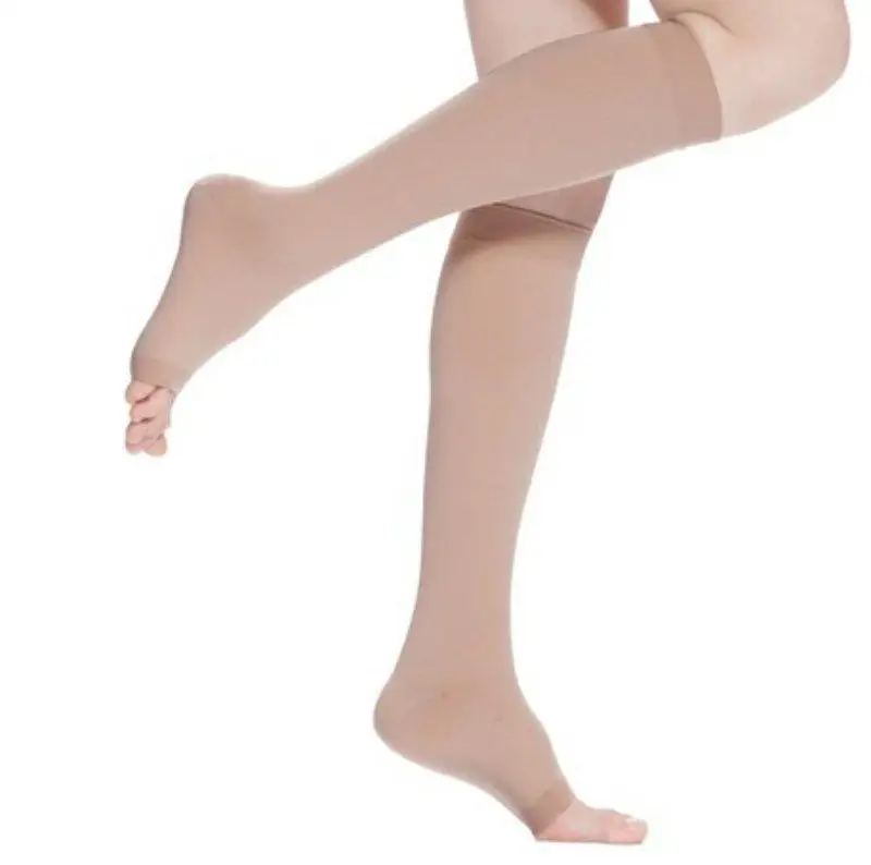 Kompresné Pančuchy Kolená Vysoké Otvorené Prst Muži Ženy Podporné Pančuchy 18-21 mm Fitness Beží Leg Warmers Športové Ponožky