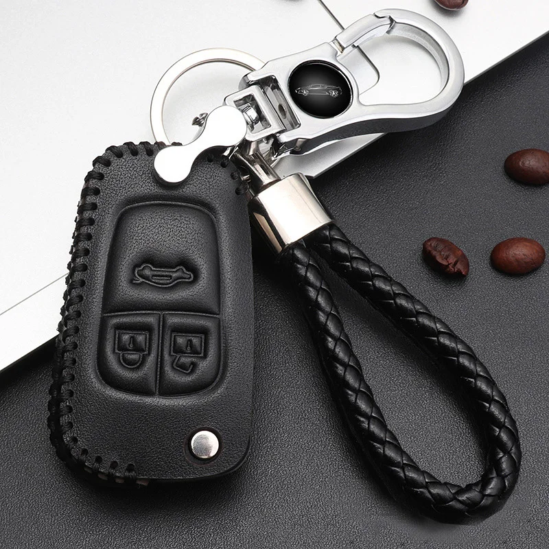 Kožené Tlačidlo Prípade pre Auto Keychain Keybag Diaľkové Tlačidlo puzdro Pre Chevrolet Cruze Kovaz Sail3 Malibu Epica