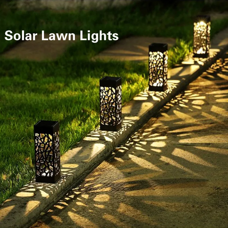 Kreatívne Hollowing Z Led Solárne Kosačky Lampy Pre Záhradné Dekorácie Vonkajšie Nepremokavé Cesty, Svetelný Senzor Solárne Pouličné Lampy
