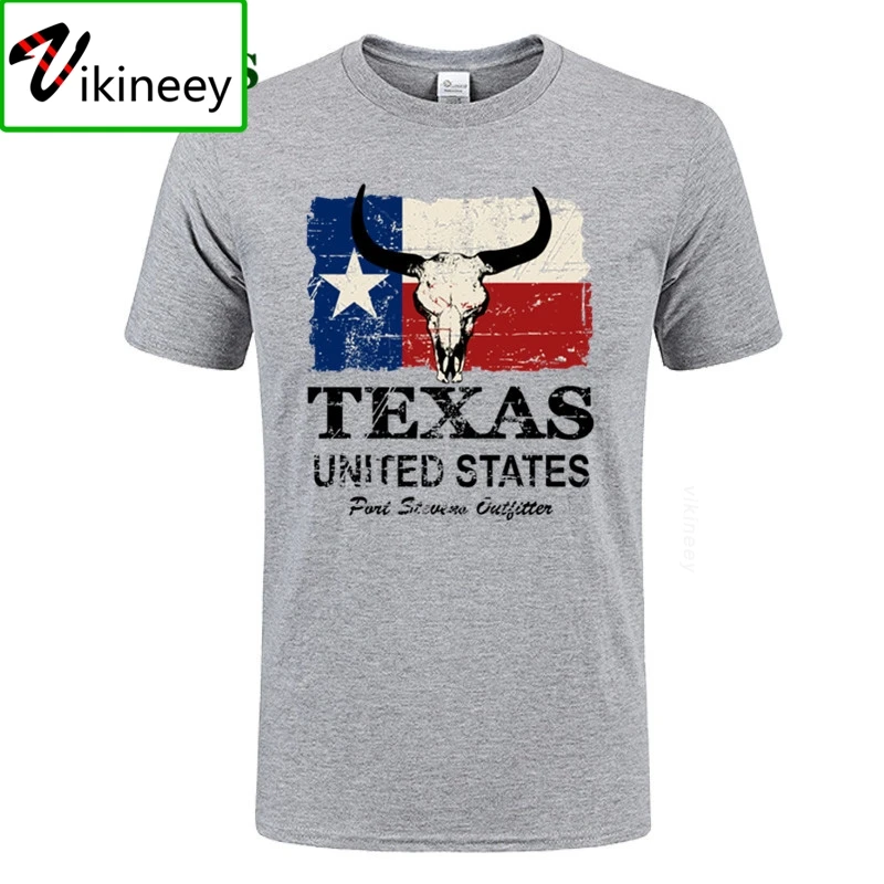 Lacné hot predaj Veľkoobchod Základné Retro Krátky Rukáv bavlna Amerike USA Texas Vlajka Mužov tričko Vintage O-neck t-shirts