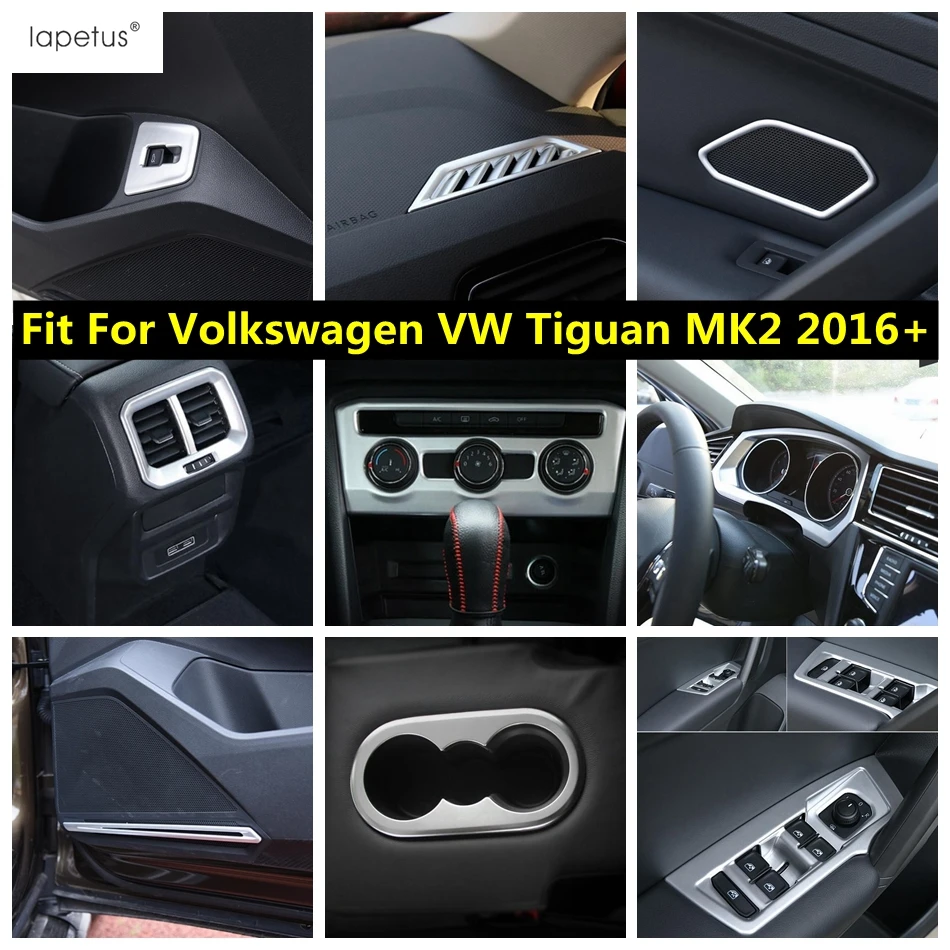 Lapetus Matný Interiér vhodné Pre Volkswagen VW Tiguan MK2 2016 - 2020 AC Klimatizácia Panel / Bočné Dvere Kryt Reproduktora Súpravy Výbava