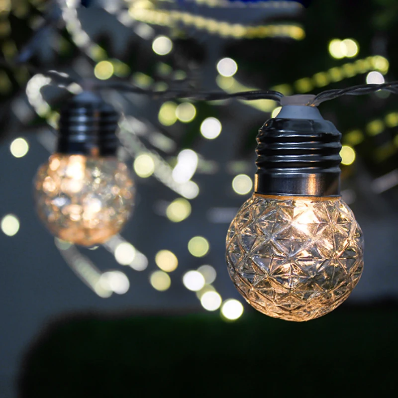 LED Solárne String Svetlá Vonkajšie Nepremokavé Solárna Lampa LED Reťazec Rozprávkových Svetiel Solárne Girlandy Záhrada Vianočné 3,8 M 10LEDS