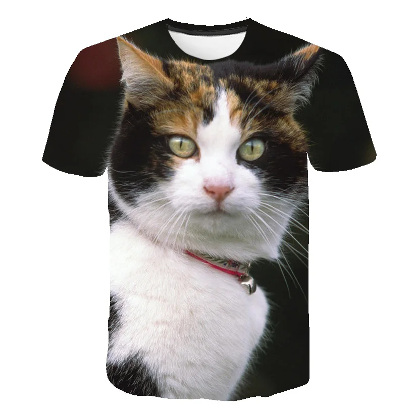 Letné 3D t shirt mužov Tlač Zvierat Muži/Ženy 2020 Newst mačiatko Tlač Vtipné mačku Krátky Rukáv plain t shirt 3D dizajn Tričko Muž
