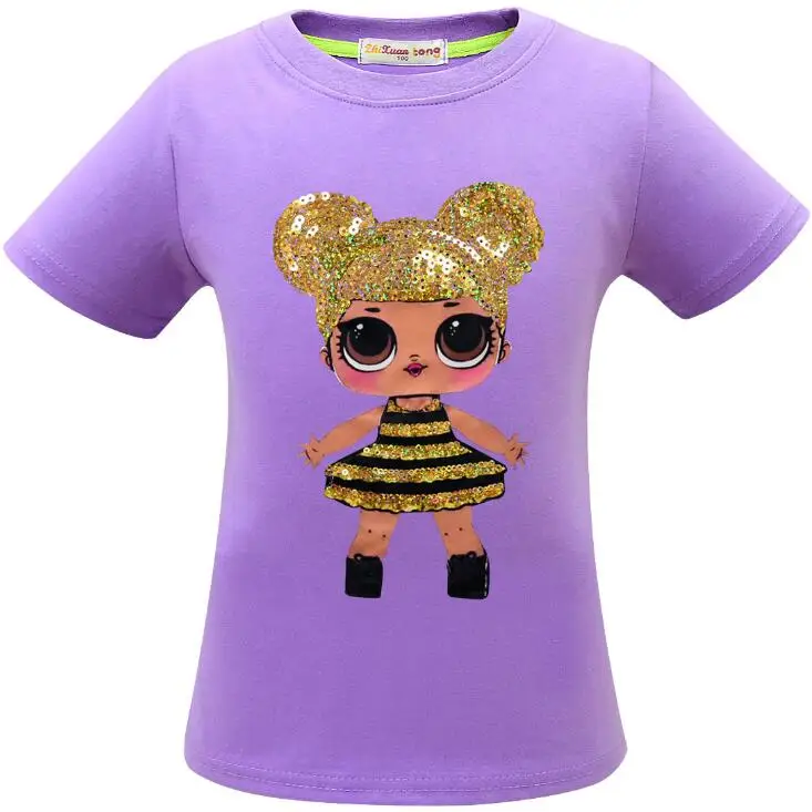 Letné nové T-shirt dieťa dievča, L. O. L módne oblečenie detí krátky rukáv bežné L. O. L t tričko bavlna Deti Topy Tees