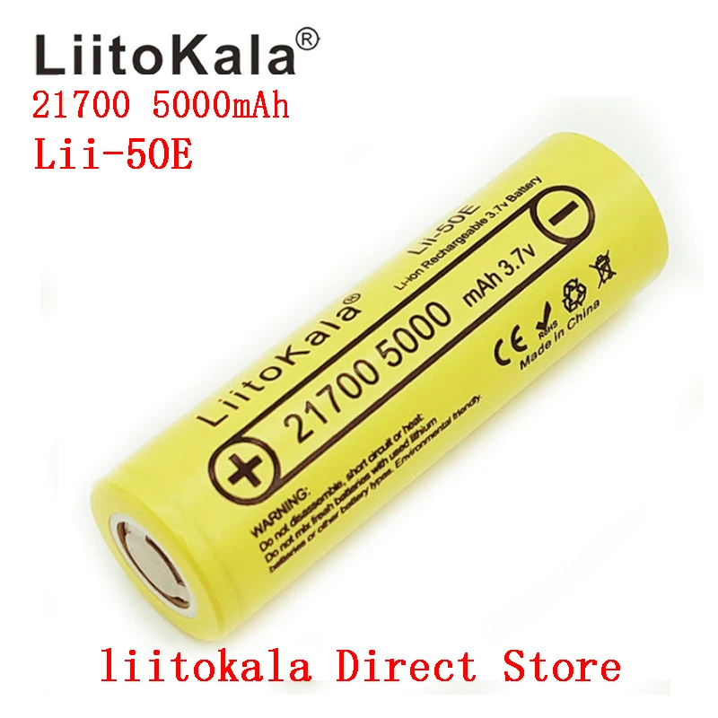 LiitoKala 21700 4800 5000mA Li-ion Batéria, 3,7 V Discharger 35A batérie E-nástroje batérie