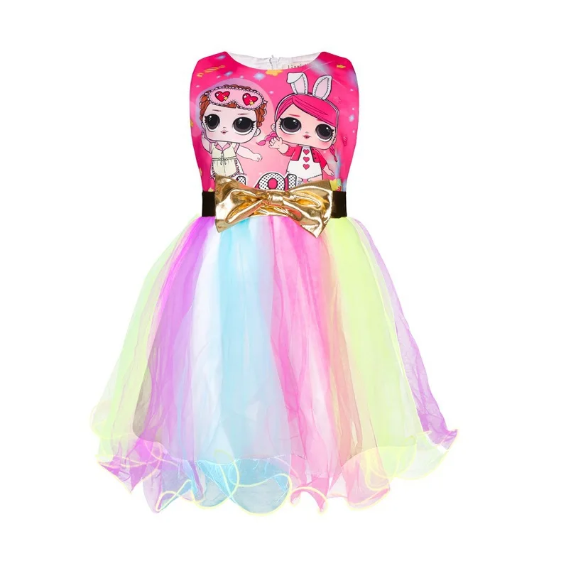 LOL Prekvapenie Lete Dievčatá Bábiky Šaty Narodeninovej Party Luk Princezná Halloween Vianočný Kostým Deti Batoľa Oblečenie