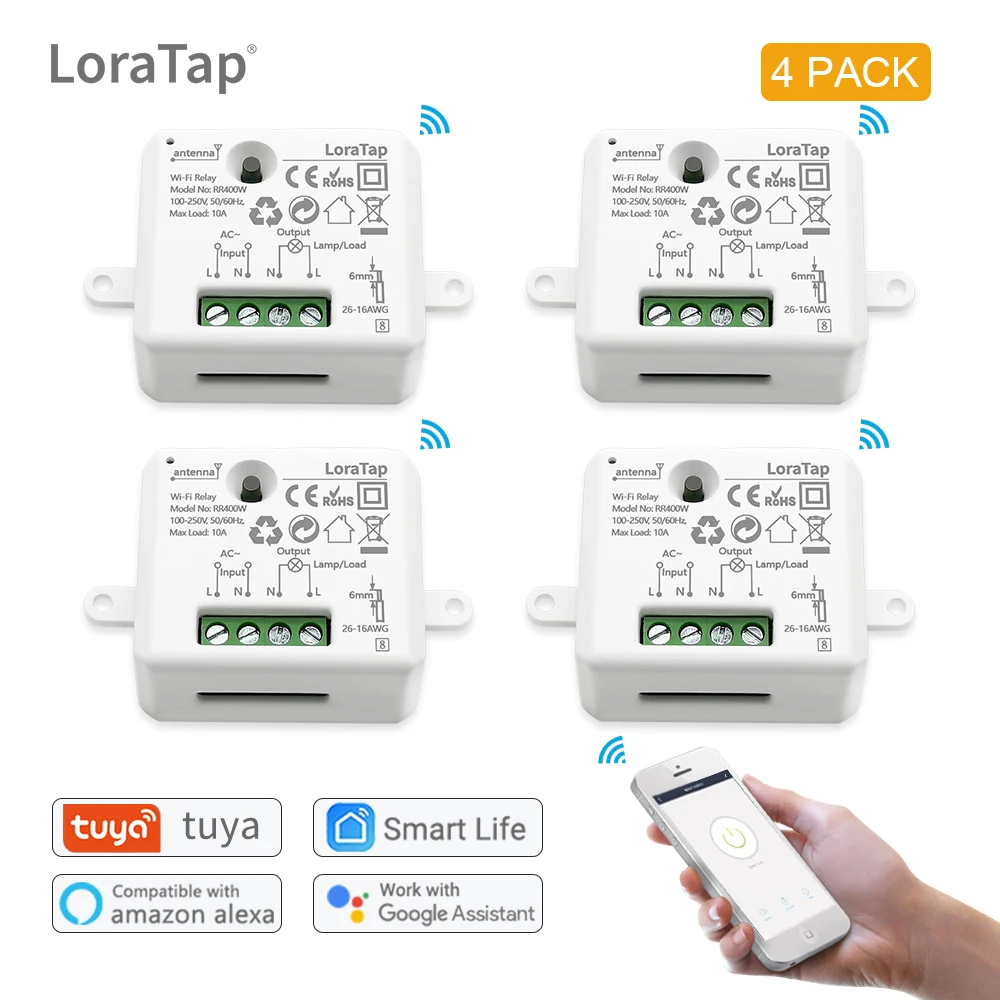 LoraTap Mini DIY Modul Wifi Svetelný Spínač Bezdrôtovej APLIKÁCIU Diaľkové Ovládanie Spínač 220V Smart Home Elektrické Spínače