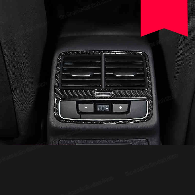 Lsrtw2017 Uhlíkových Vlákien Auto Zadné Operadlo Prieduch Rámik Zásuvky Výbava pre Audi A4 A5 B9 2017 2018 2019 2020 Príslušenstvo Auto Styling