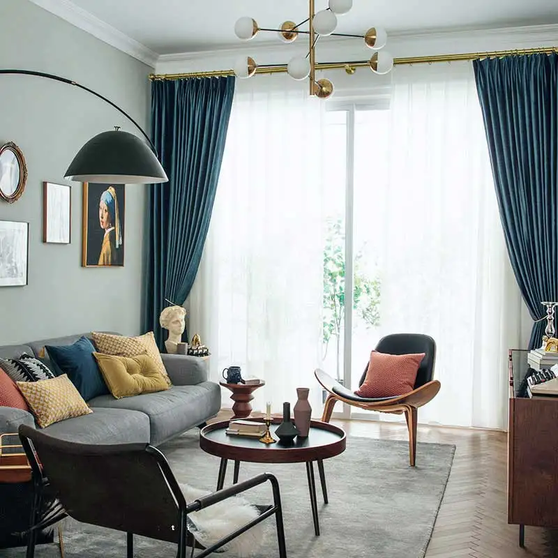 Luxusné Velvet Zatmenie Opony Pre Spálne, Obývacia Izba S Vysokou Tieňovanie Hrubý Záves Okna Severnej Európe Opony Domáce Dekorácie