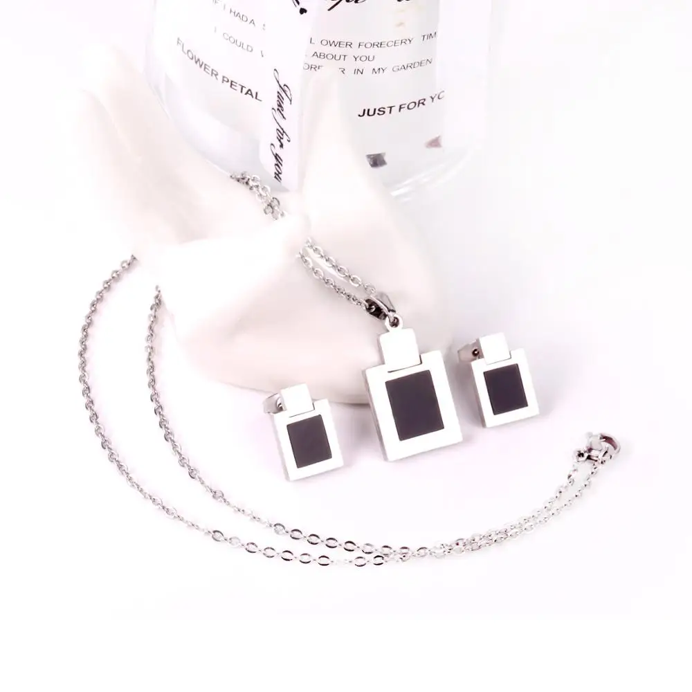 LUXUSTEEL Klasické Šperky Nové Nerezové Black Shell Šperky Sady Pre Ženy Geometrie Prívesok Náhrdelník Bijoux 2020 BabyGirl