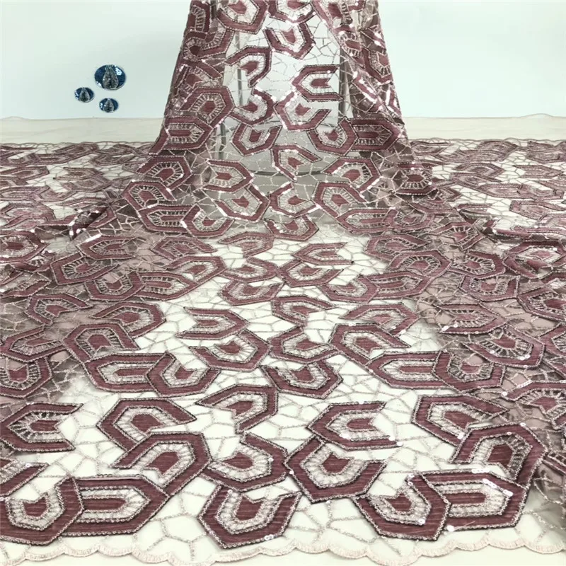 Madison Velvet Sequin Textílie Nigérijský Ôk siete Čipky Textílie s Flitrami Najlepšiu Kvalitu Postupnosť Textílie, Čipky pre Svadobné Materiálov