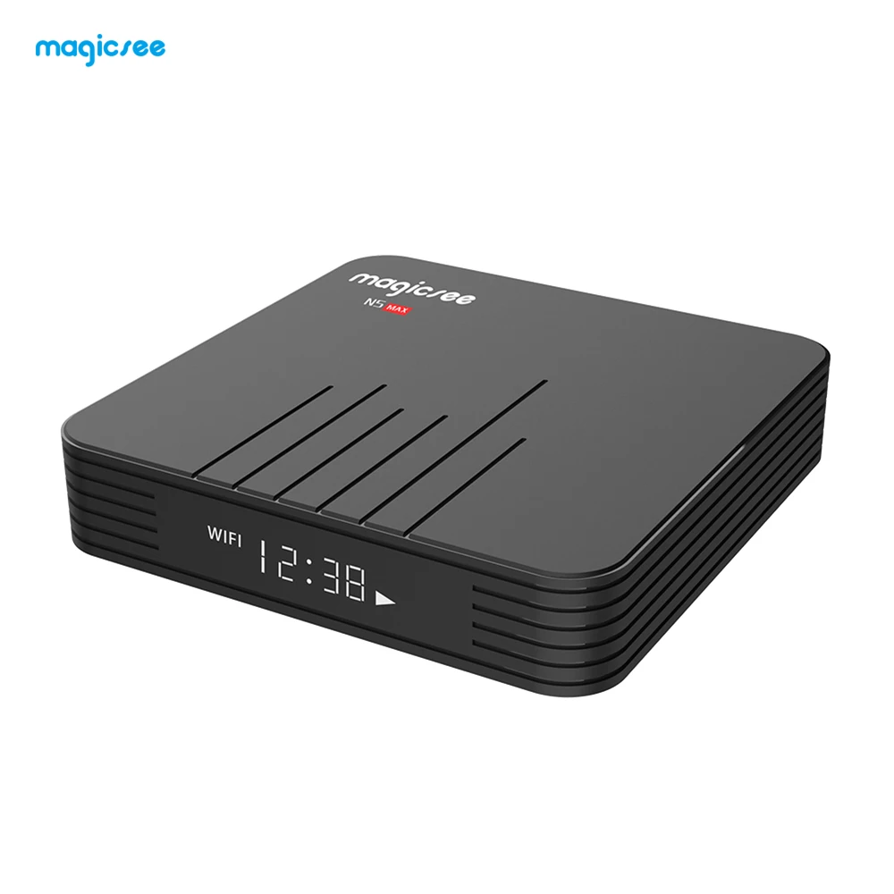 Magicsee N5 MAX Android 9.0 TV Box, 4 GB RAM, 32 GB, 64 GB ROM Amlogic S905X3 Media Player 2.4 G 5G WiFi Bluetooth 4.1 4K HD Smart Box