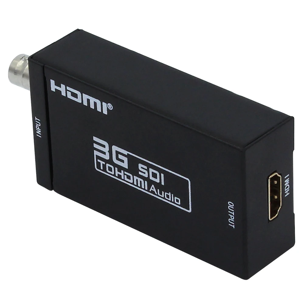 Maloobchod Mini 3G HD SDI na kompatibilný s HDMI Prevodník Adaptér Podpora HD-SDI / 3G-SDI Signály Ukazujú na HDMI Displej Doprava Zadarmo