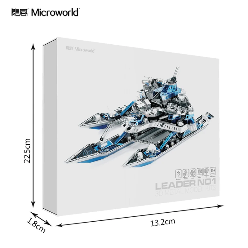 Microworld Leader No1 3D Kovov Puzzle DIY Zostaviť Model Súpravy Laserom Rezané Skladačka Hračky D013