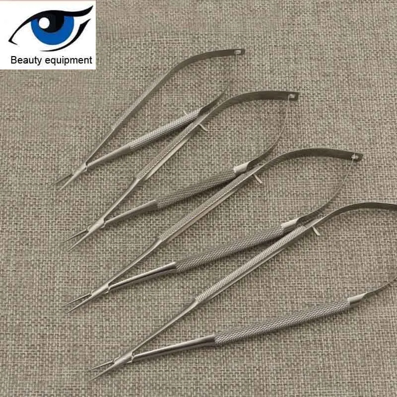Mikro ihly držiteľ chirurgické nástroje držiaka nástroja ihlu niť kliešte oftalmológii dvojité plastové viečko ihly držiteľ