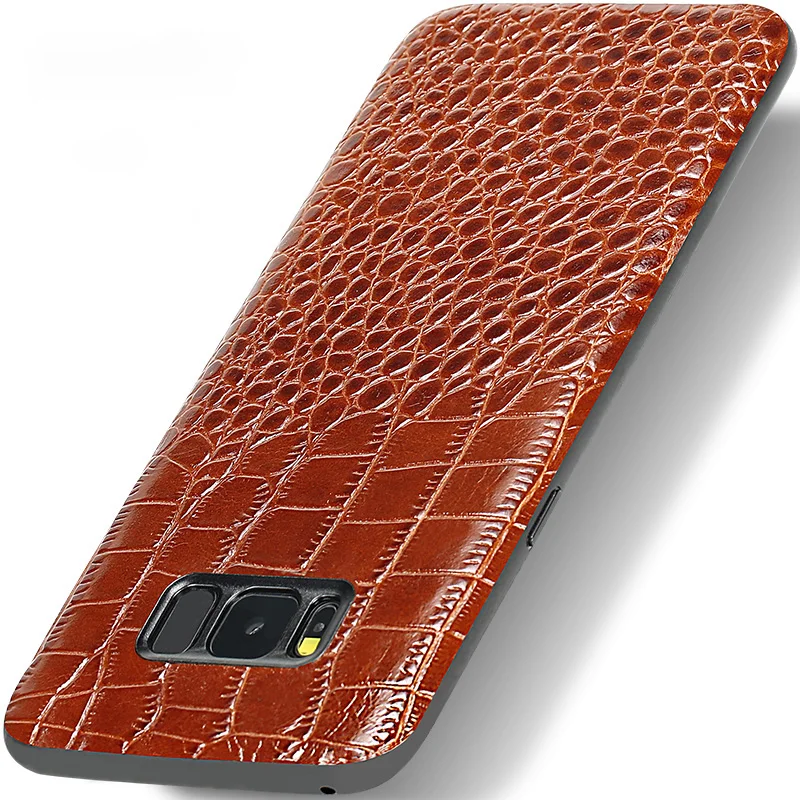 Mobilný telefón puzdro pre Samsung S8 krokodílej kože hore a dole textúru pre Samsung Poznámku 8 9 S9 S10 A5 7 8 j5 6 telefónu zadný kryt