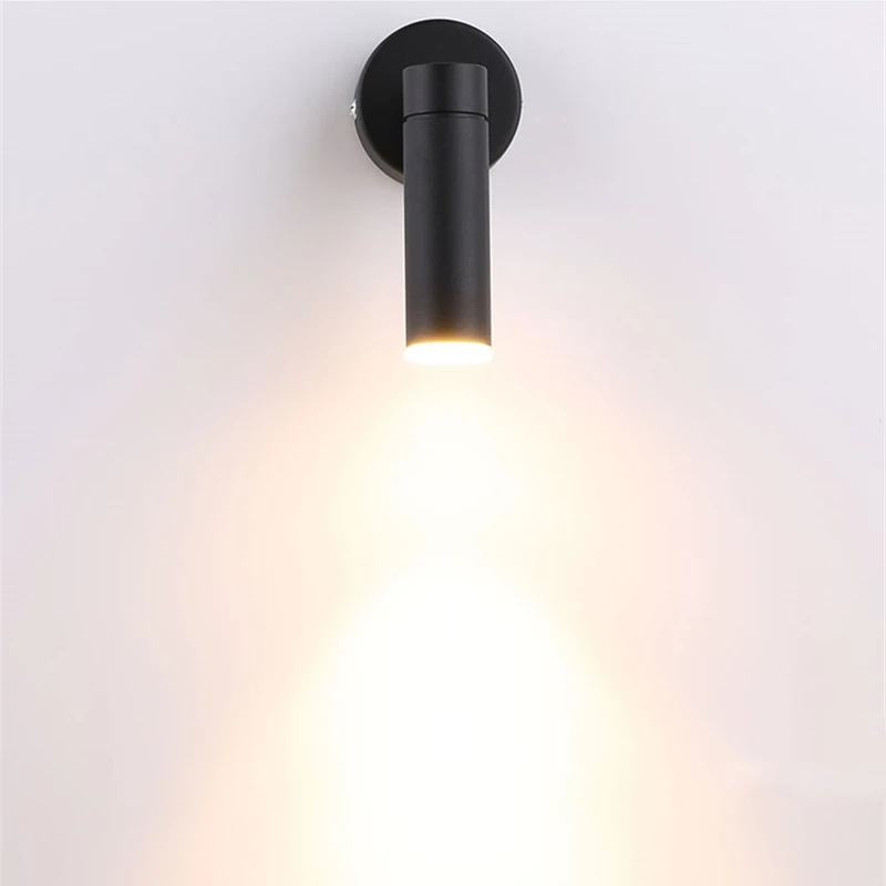 Moderné Led Nástenné Svietidlo s vypínačom 6W AC85-265V Povrchovú montáž Otočná Svetla na Čítanie, Nordic Posteli Spálňa Štúdia Bodové Osvetlenie