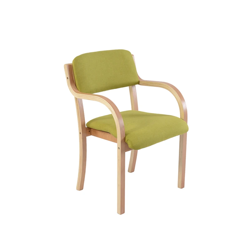 Moderný minimalistický Nordic masívneho dreva jedálenské stoličky Japonský štýl zakrivené textílie späť opierkou home office stolový počítač