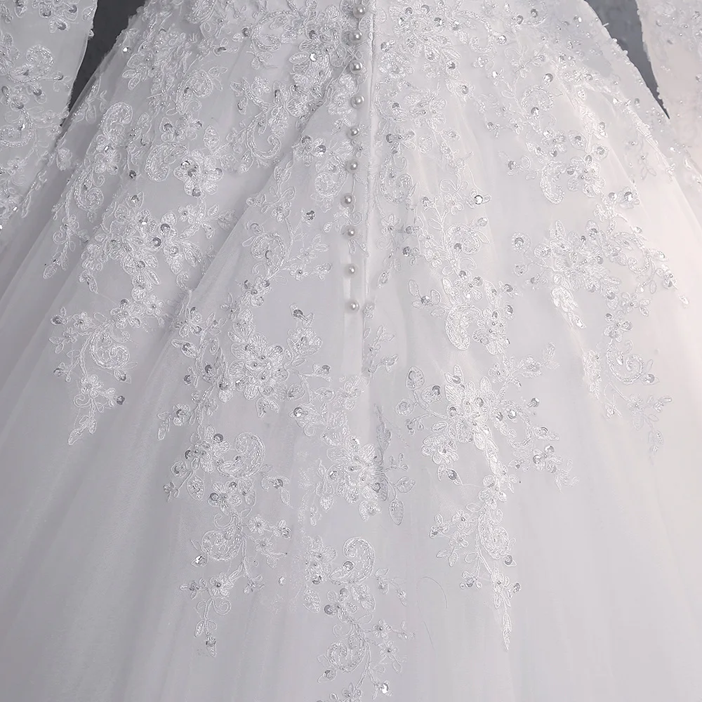 Moslimské Svadobné Šaty 2020 Elegantné Vysoká Krku S Vlakom Princezná Nevesta Šaty Luxusnej Čipky, Výšivky Svadobné Šaty Vestido De Noiva