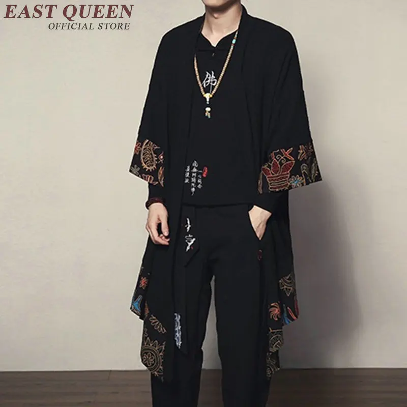Muži, blúzky, letné cardigan Japonský streetwear muž kimono krátke rukáv tričko KK1534