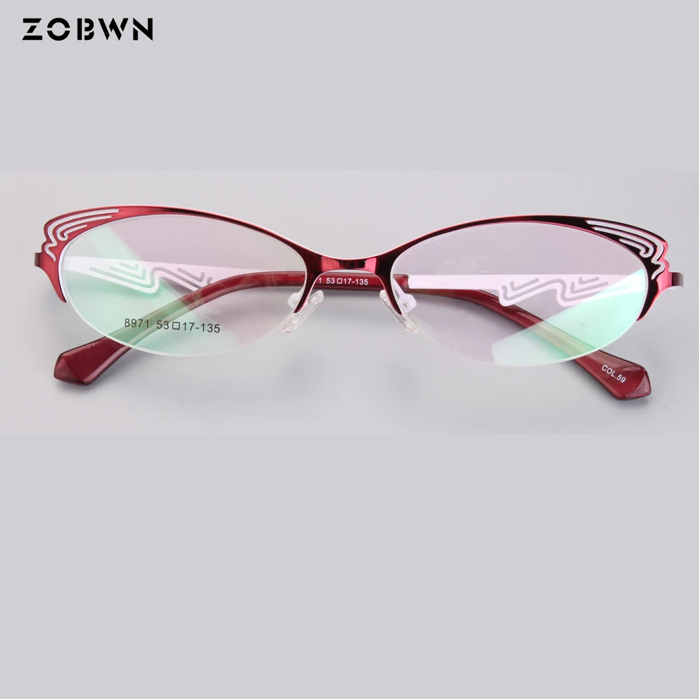 Móda Optické Okuliare ženy Krátkozrakosť Okuliare lady Kovové Okuliare oculos de grau feminino motýľ tvar mačka gafa červená čierna