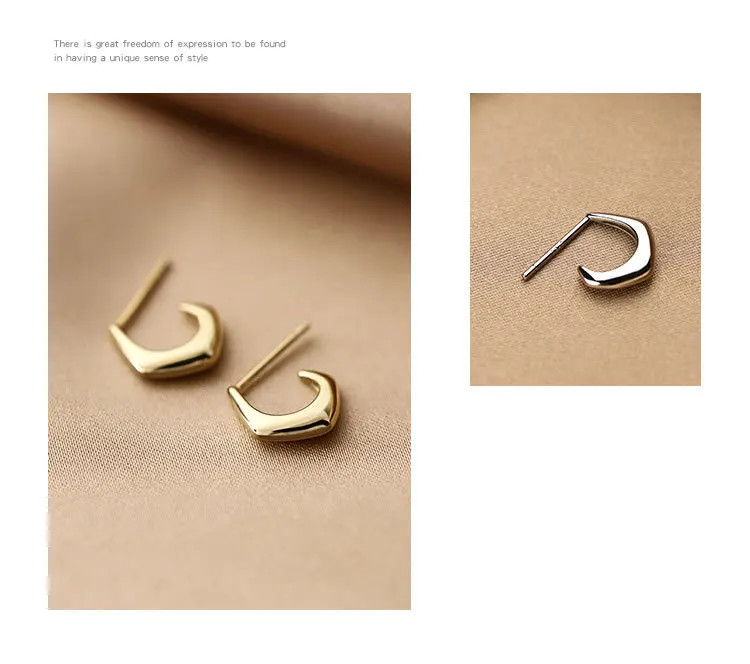 Módne nové jednoduché kreatívne C-tvarované Náušnice kórejský elegantné Náušnice vysokej kvality