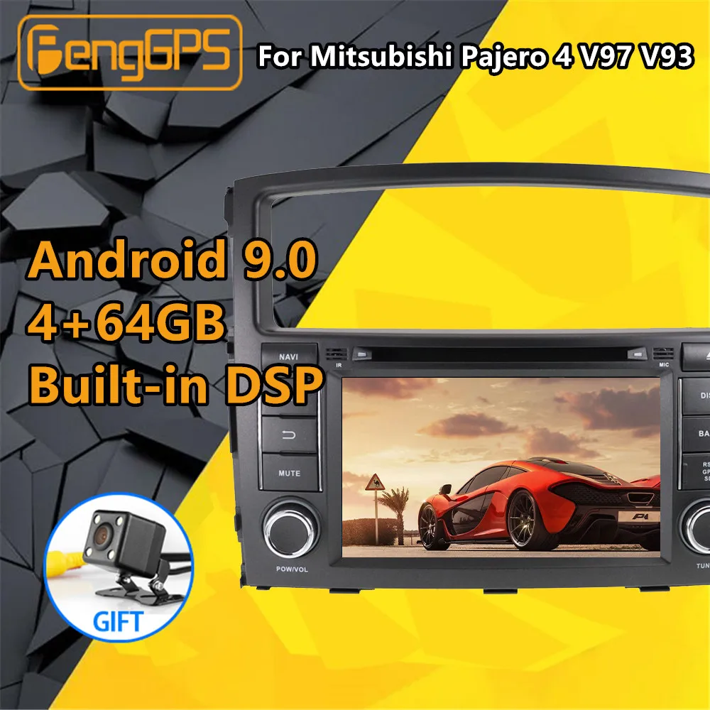 Na Mitsubishi Pajero 4 V97 V93 Android Rádio 2006 - 2012 Auta DVD Multimediálny Prehrávač, GPS Navigáciu Stereo Hlava jednotka Audio DSP