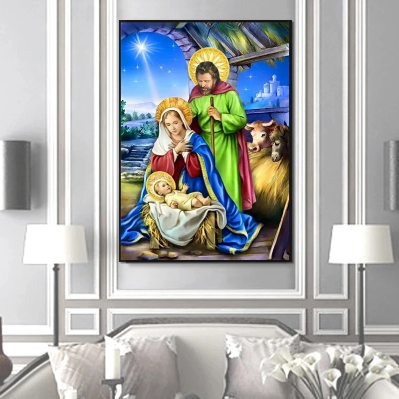 Narodenie Ježiša olejomaľba na Plátne Plagáty a Tlačí na Steny Umenie Náboženských obrazov na Stenu pre Obývacia Izba Domov Cuadros Dekor