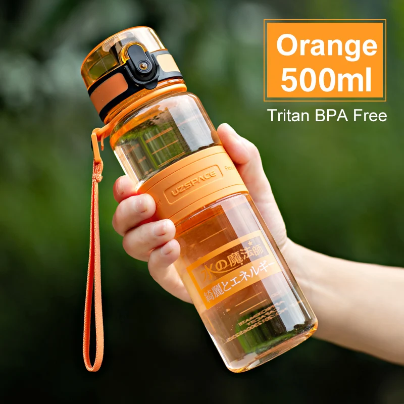 Negatívne ióny Športové fľašu s Vodou Prenosných nepriepustných Módne Transparentné Ekologický Materiál Môj Nápoj Fľaša 500 ml BPA Free