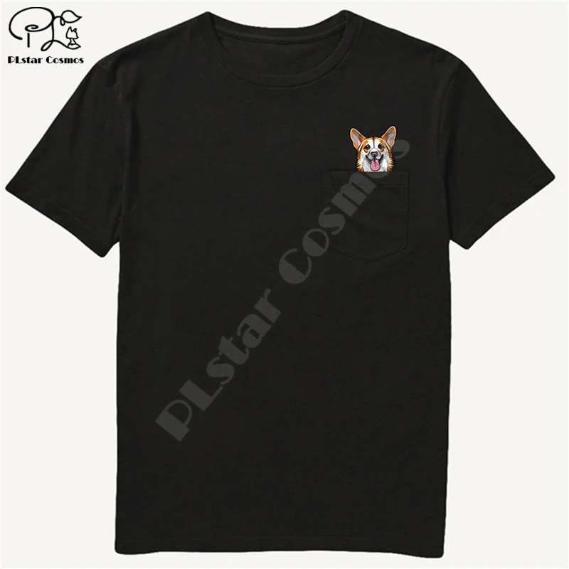 Nemecký Ovčiak Vo Vrecku T Shirt Psa Milovníkov Čierna Bavlna Cartoon t shirt mužov pre ženy, Nové Módne tričko letné topy