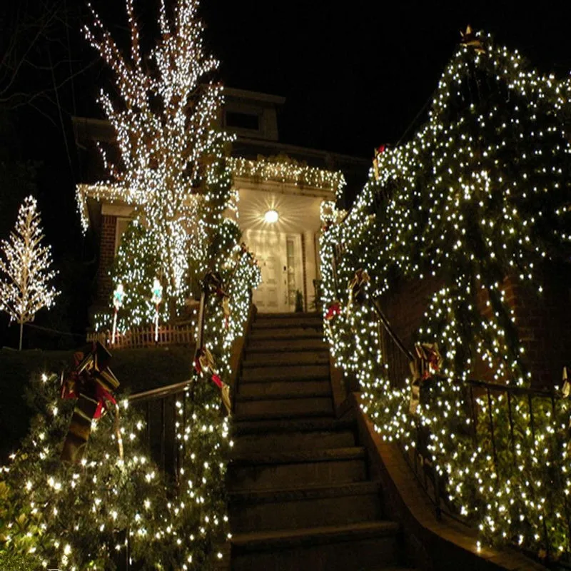 Nepremokavé 30 M 240Led String Víla Svetlo F/Vianočné Svadobné Party Vianočný Strom Garland Záhrada dekor Korelácia žena/muž konektor