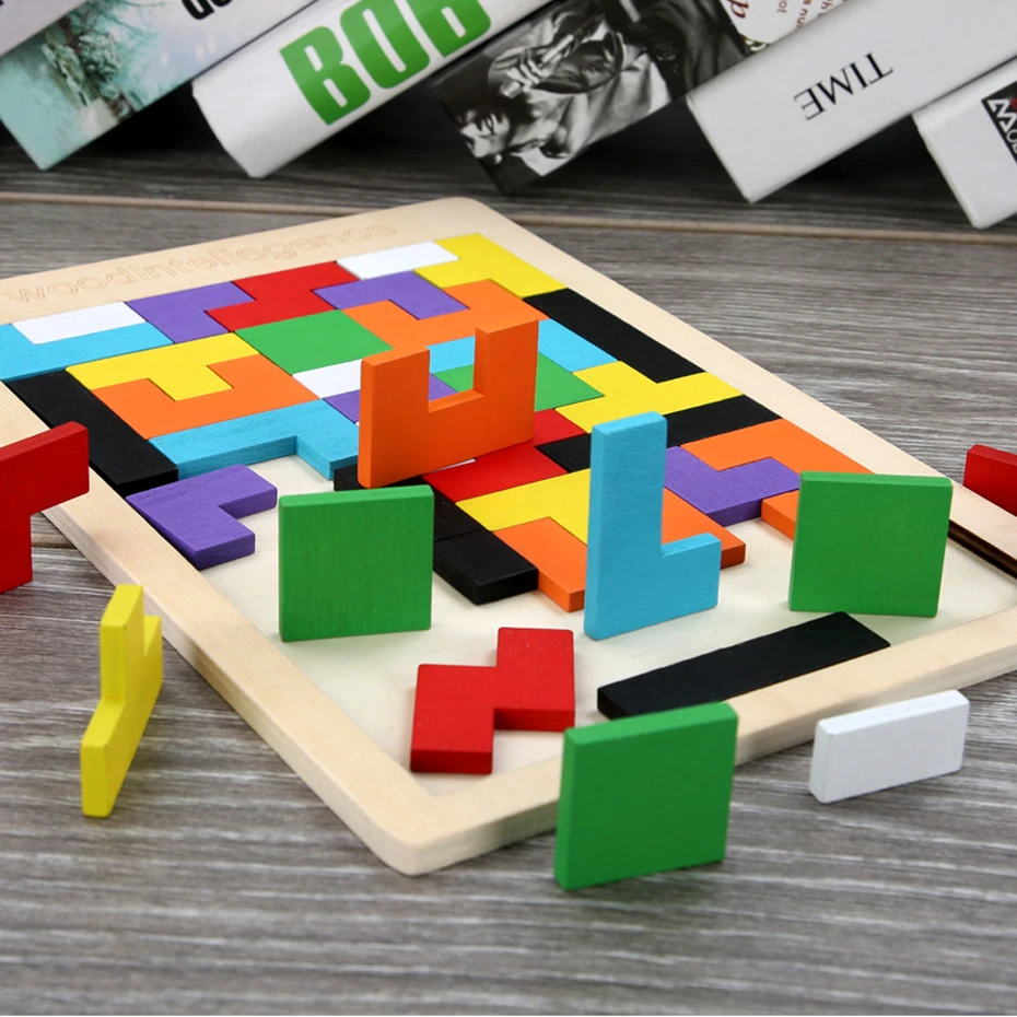 New Horúce Predaj Dreva Tetris, Puzzle, Hračky Pre Deti Duševný Rozvoj Vzdelávacie Hračky Pre Deti, Najlepšie Vianočné Darčeky