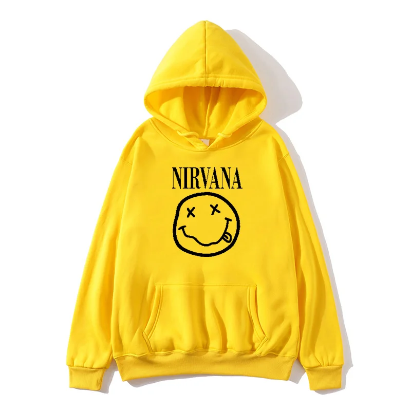 Nirvana hoodie mužov a ženy s kapucňou jednoduché wild bežné veľké veľkosti teplá mikina s kapucňou kórejská verzia teplé kawaii voľné ulici