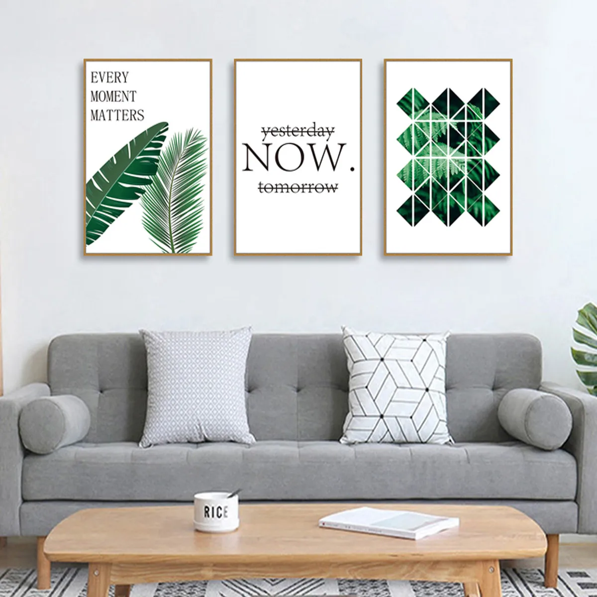 Nordic Zelené Rastliny Moderný Jednoduchý Štýl Plagát Plátno Tlačiť Maľovanie Na Stenu Umenie Obývacia Izba Domáce Dekorácie