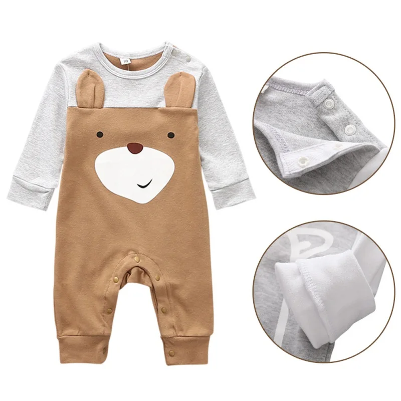 Novorodenca Dieťa, Chlapec, Dievča Cartoon Zvierat Bavlna Romper Jumpsuit Oblečenie Dropshipping Detské Oblečenie
