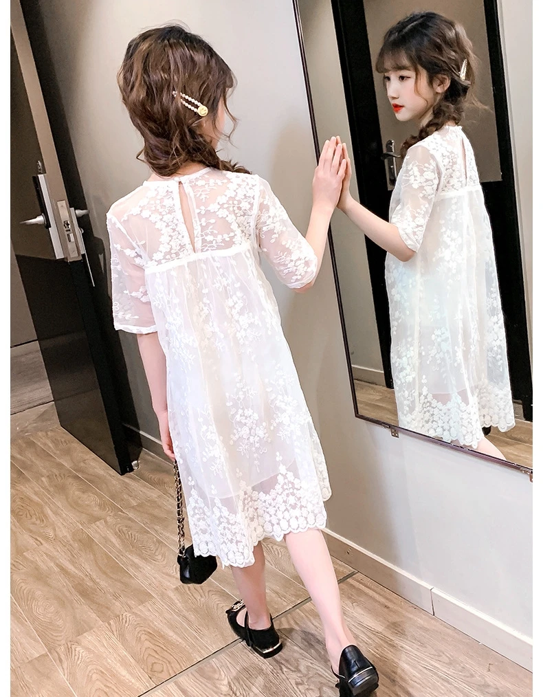 Nové Dievčenské Šaty Letné Princezná Výšivky, Kvetinové Strany Oblečenie Deti Šaty pre Dievčatá Večer Formálne Šaty Deti Oblečenie