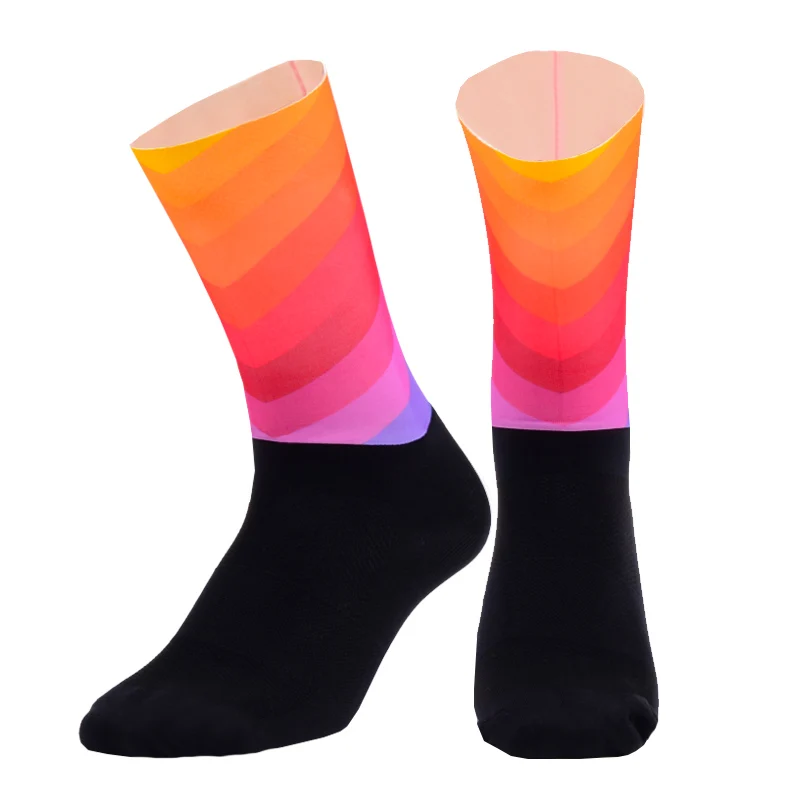 Nové Funkčné Textílie Cyklistické Ponožky pre Mužov, Ženy Profesionálne Jazda na Bicykli Ponožky Proti Sklzu Požičovňa Kompresné Športové Ponožky