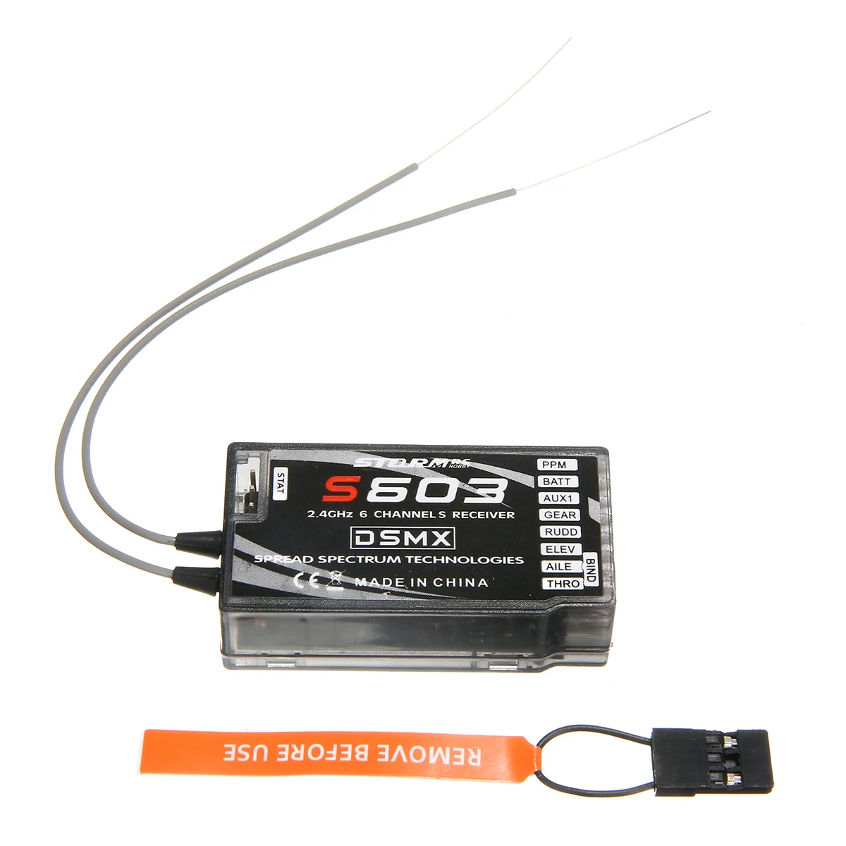 Nové S603 6 Kanálový Prijímač 2,4 GHz Vzduchu Konektor Prijímača RX Podporu Prijímať DSM2 DSMX Pre Vysielač Spektrum