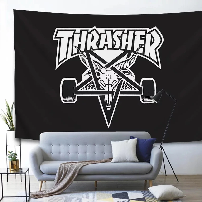Nové Thrasher Vlajka Horizontálne Gobelín Skateboard Magazine Miestnosti Dekorácie Skate Shop Skateboarding Banner Populárny Štýl