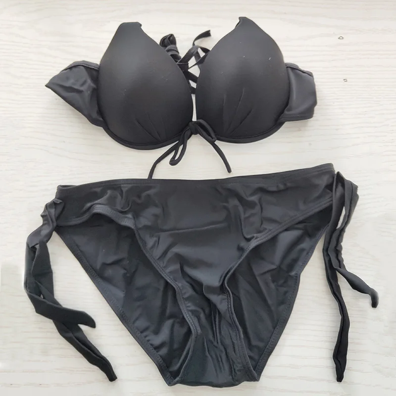 Nové Značky Sexy Neónové Farby Bikiny žien plavky s Push Up slim bowknot Plavky Brazílske plavky Plážové oblečenie