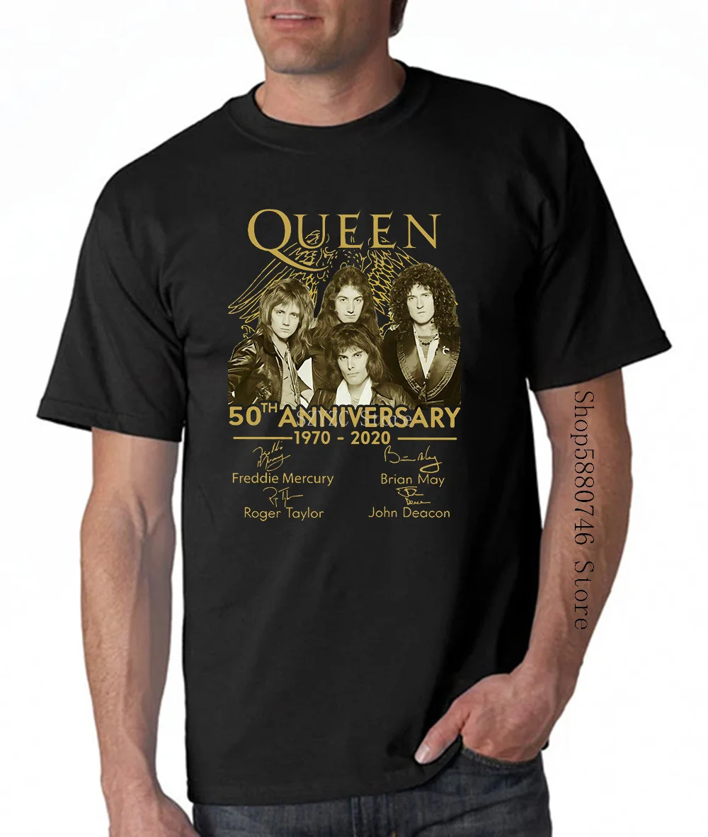 Nové Zriedkavé Kráľovná T-Shirt 50. Výročie Freddie Mercury Gitaru Veľkosti S Na 2Xl